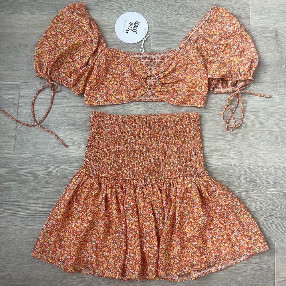 Princess Polly Senorita Set Orange Floral - Picture 2 of 5